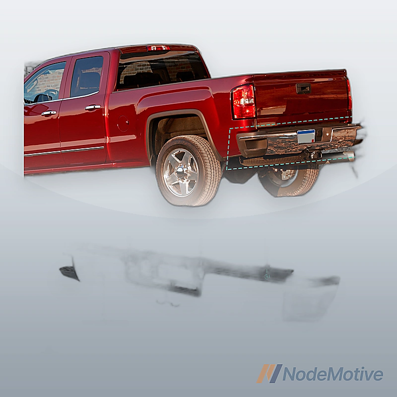 Chrome Rear Bumper Assembly for 2015-2019 Chevy Silverado Sierra 2500 3500
