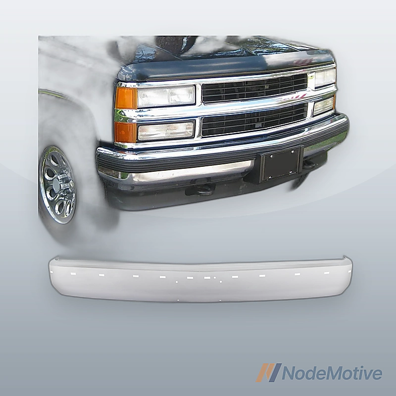 Front Bumper Steel For 88-98 Chevrolet C1500 K1500 95-00 Tahoe Chrome W/TrimHole