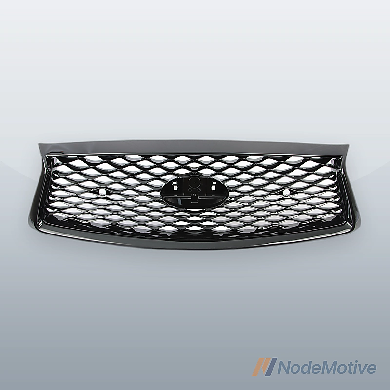 Front Grill for 2018-2023 INFINITI Q50 w/Sensor Hole Gloss Black