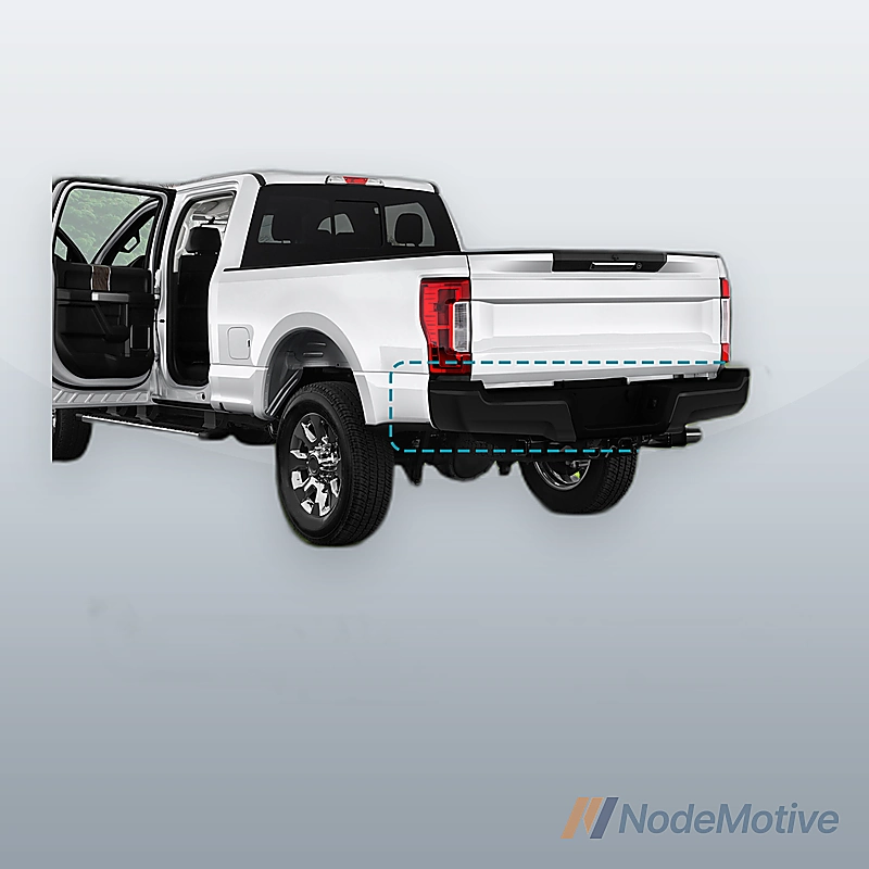 Rear Bumper Steel For 2017-2022 Ford F-250 F-350 Black W/O Radar Hole