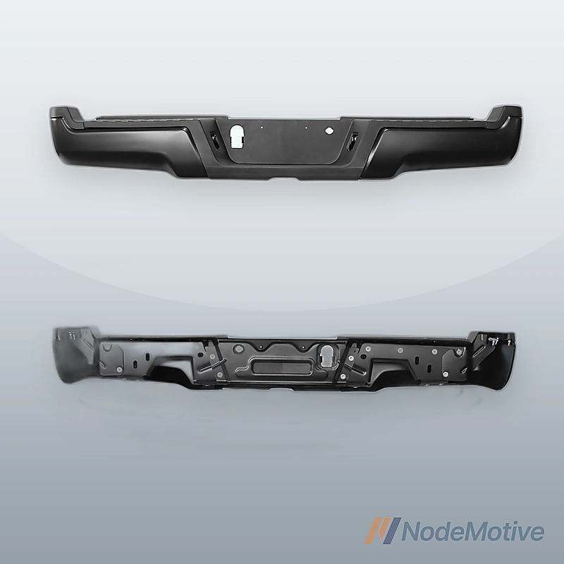 Rear Bumper Steel For 2017-2022 Ford F-250 F-350 Black W/O Radar Hole