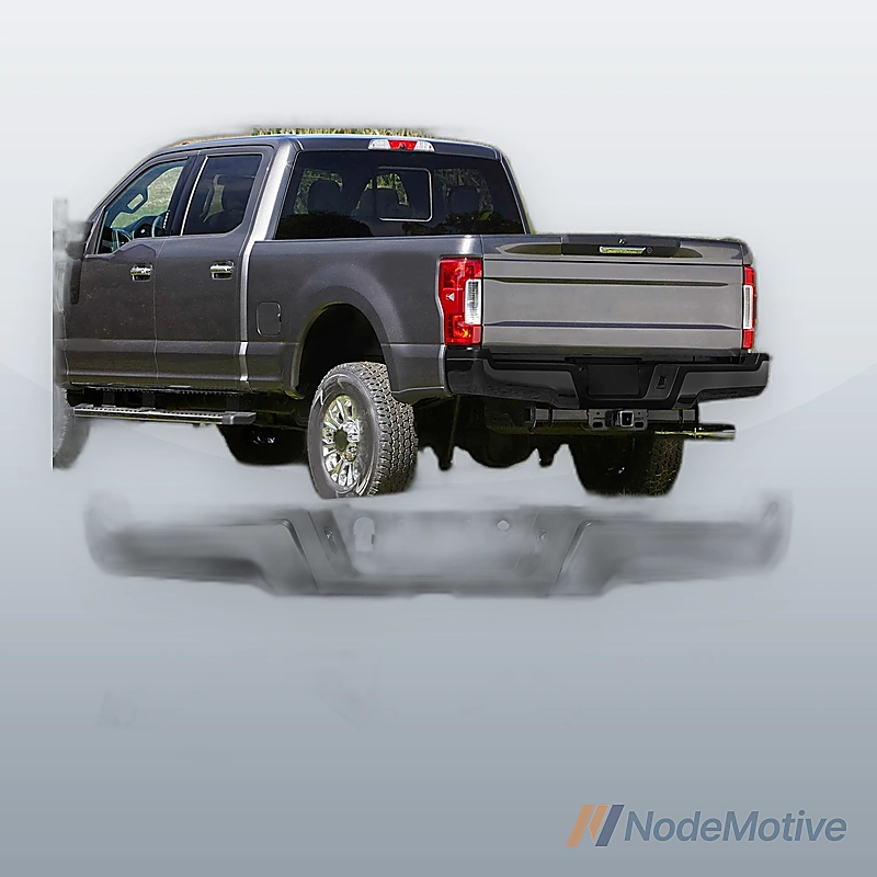 Rear Bumper Steel For 2017-2022 Ford F-250 F-350 Black W/O Radar Hole