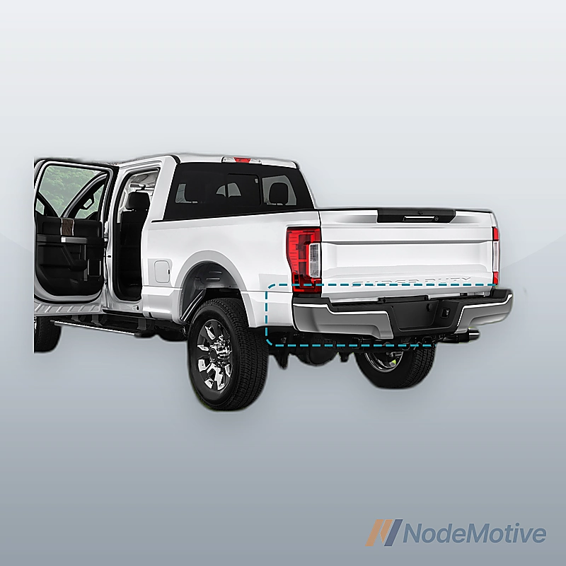 Rear Bumper Steel For 2017-2022 Ford F-250 F-350 Chrome W/O Radar Hole