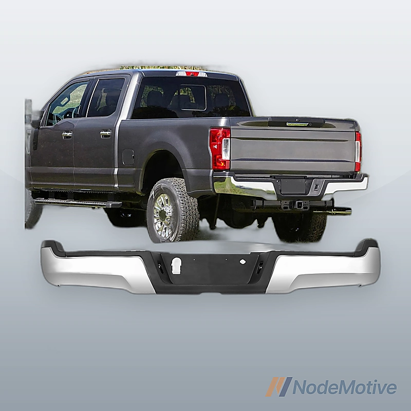 Rear Bumper Steel For 2017-2022 Ford F-250 F-350 Chrome W/O Radar Hole