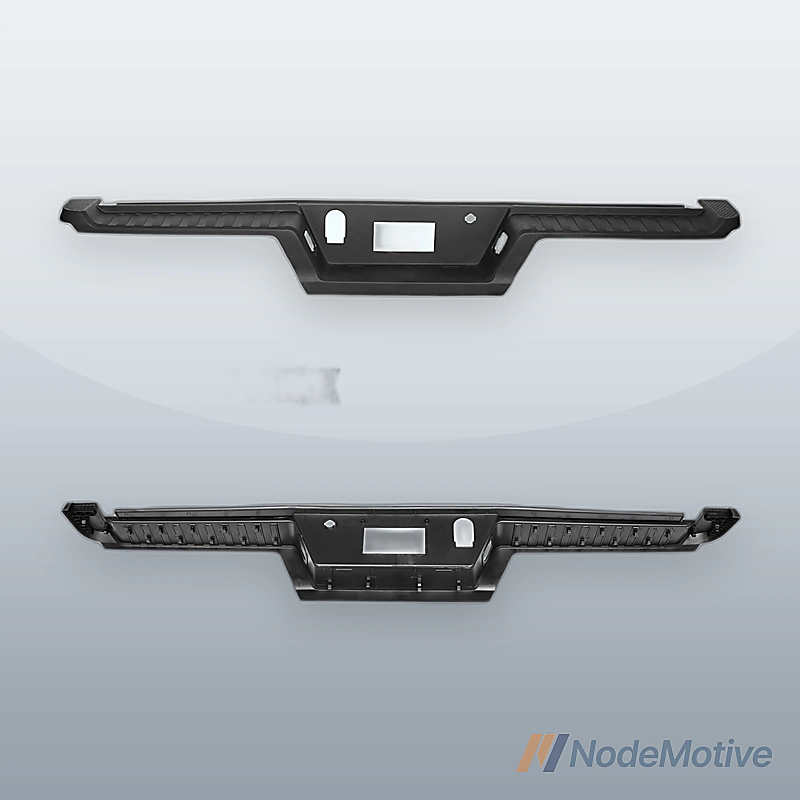 Rear Bumper Steel For 2021 Ford F150 W/ Tow Hole Black W/O Radar Holes