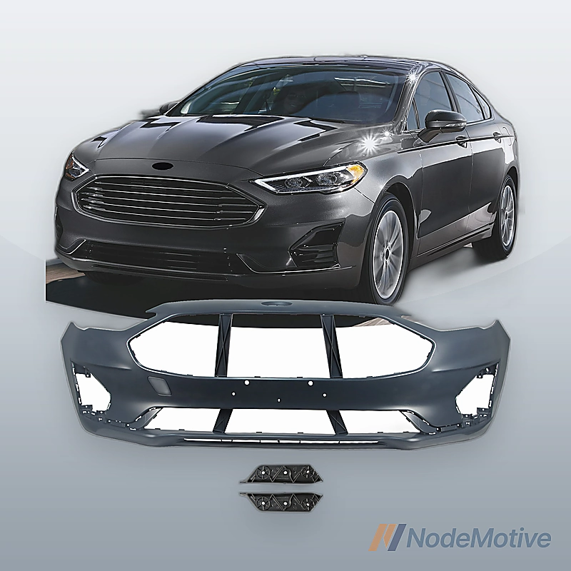 Front Bumper Plastic For 2019-2021 FUSION FO1000757 Black