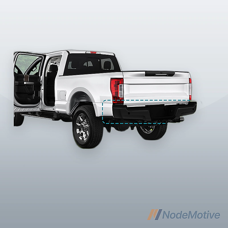 Rear Bumper Steel For 2017-2022 Ford F-250 F-350 Black W/Radar Hole