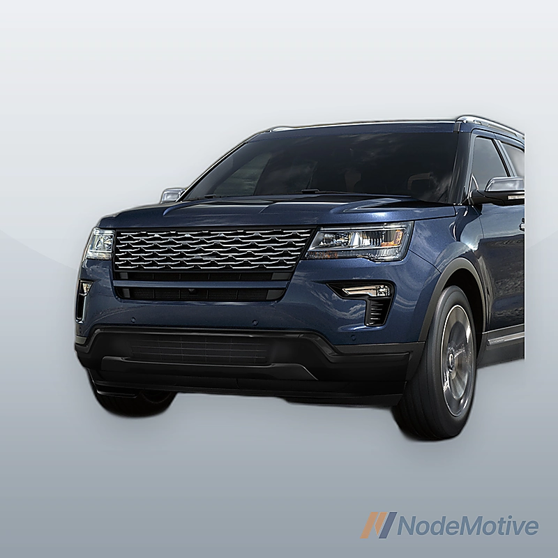 For 2018 EXPLORER FRONT BUMPER LOWER Black Plastic With plated hole