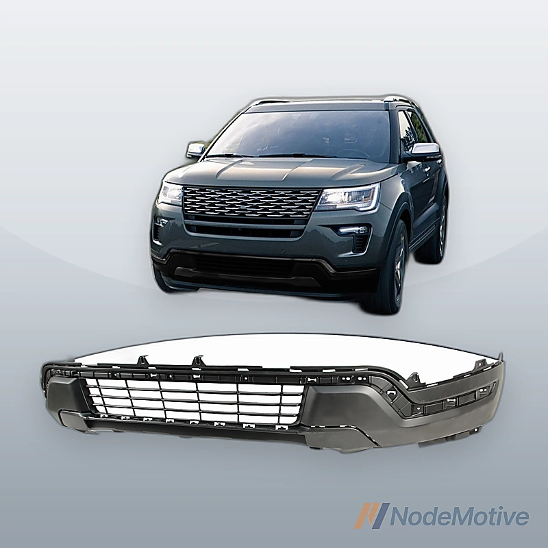 For 2018 EXPLORER FRONT BUMPER LOWER Black Plastic With plated hole