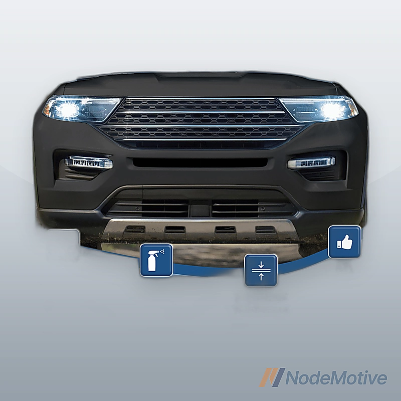 Front Bumper Plastic For 2020-2024 Ford Explorer Black