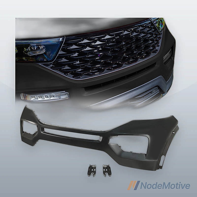 Front Bumper Plastic For 2020-2024 Ford Explorer Black