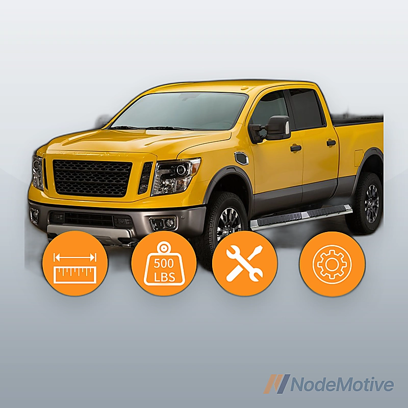 Running Boards for 2004-2023 Nissan Titan Crew Cab 6