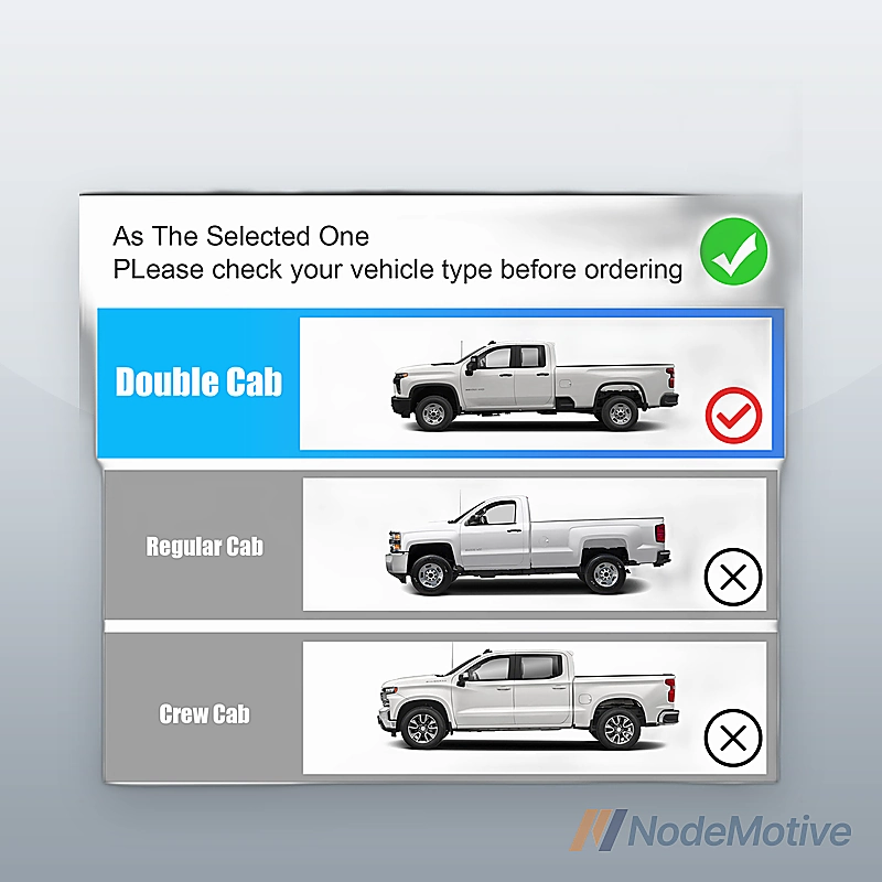 Side Step Running Boards for 07-18 Silverado Sierra 1500 2500 3500 HD double cab