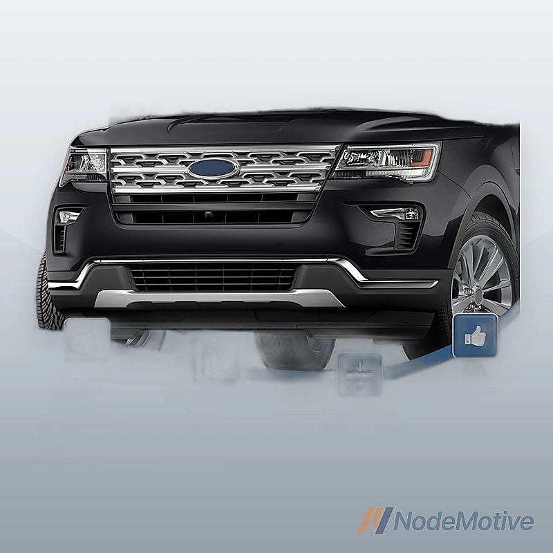 Black Front Bumper Plastic For 2018 Ford Explorer