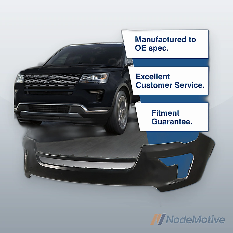 Black Front Bumper Plastic For 2018 Ford Explorer