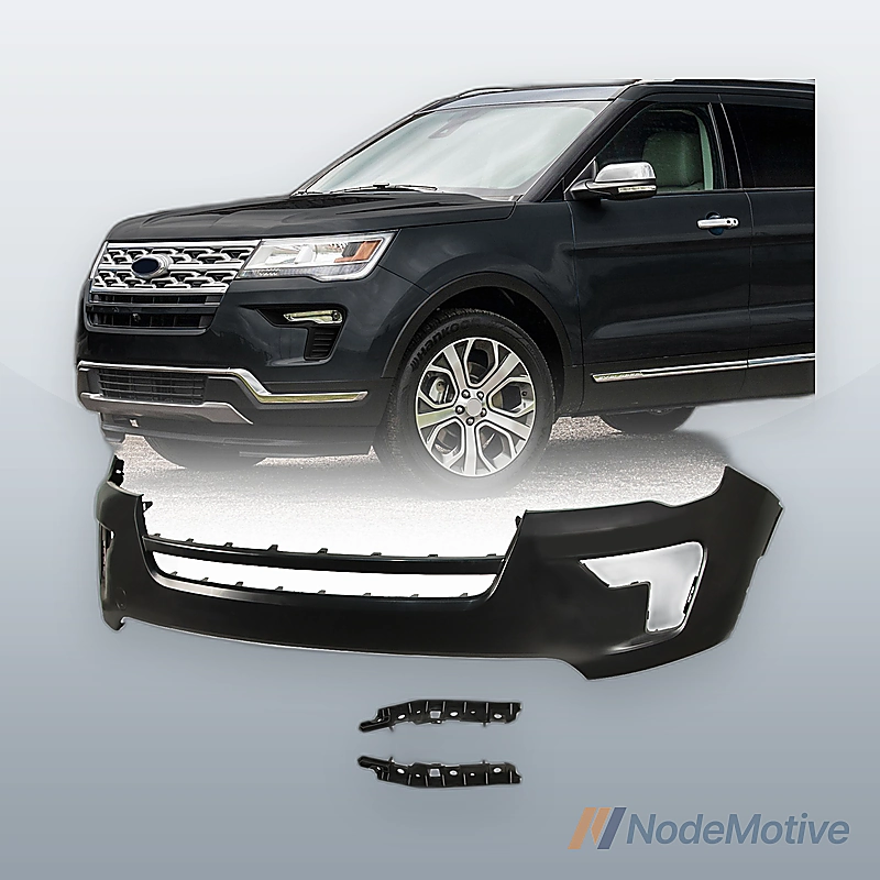 Black Front Bumper Plastic For 2018 Ford Explorer