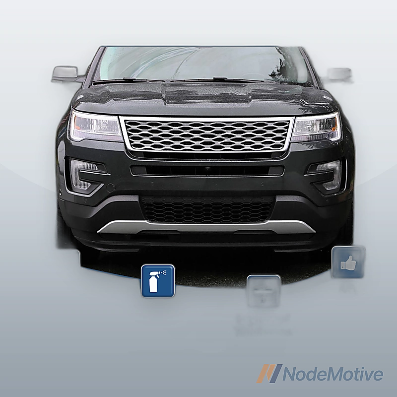 Black Front Bumper Plastic For 2016 EXPLORER With Six Hole