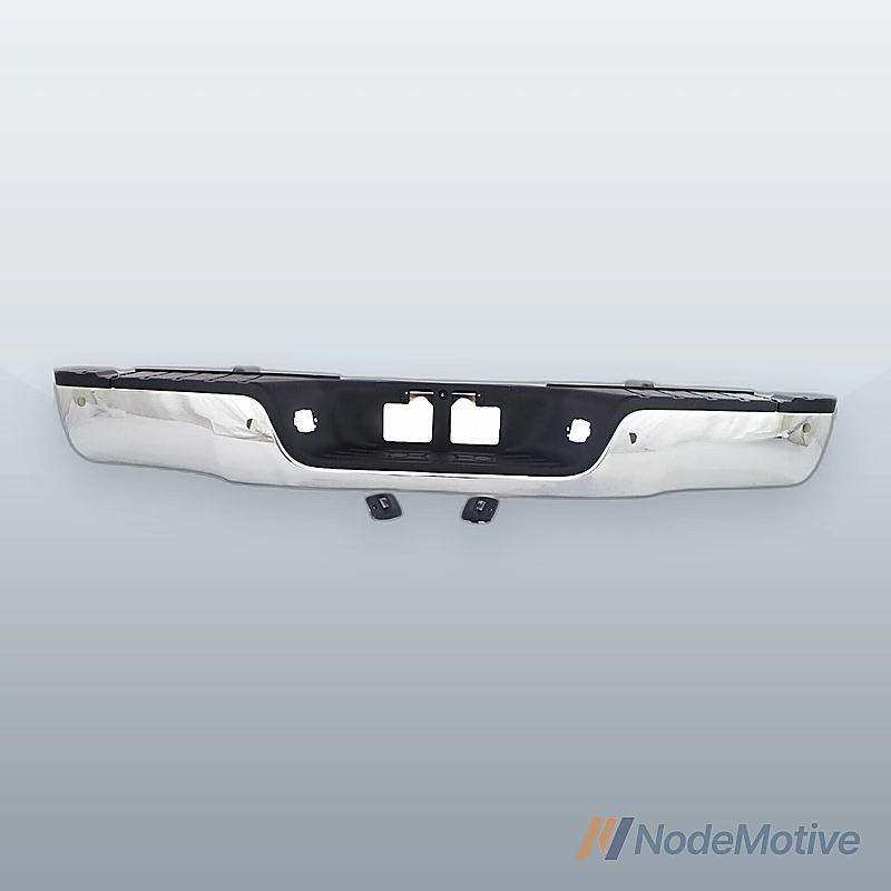 Step Bumper For 2007-2013 Toyota Tundra Assembly With Sensor Holes Chrome Rear