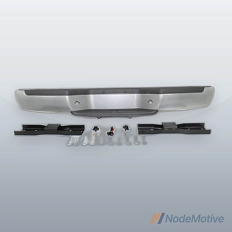 Step Bumper Assembly For 2001-2004 Nissan Frontier Silver With Mounting Bracket