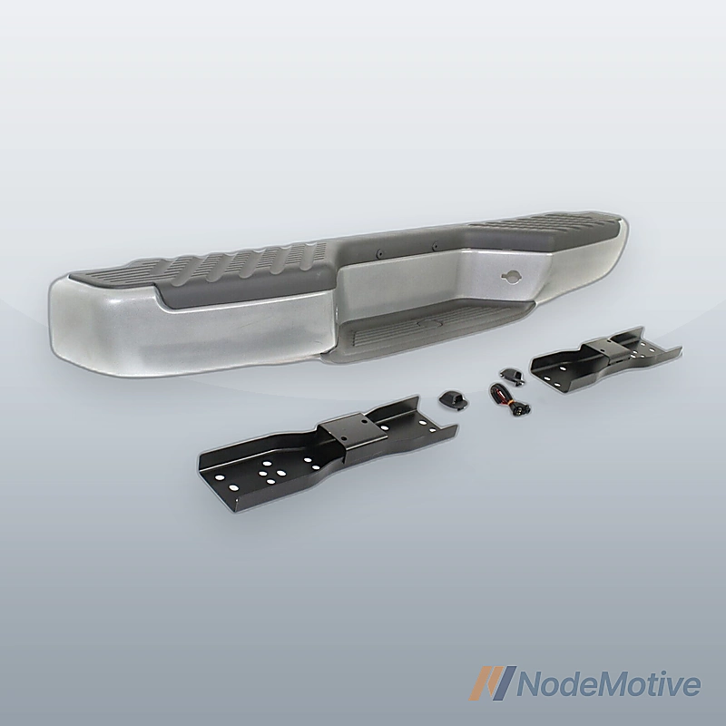 Step Bumper Assembly For 2001-2004 Nissan Frontier Silver With Mounting Bracket