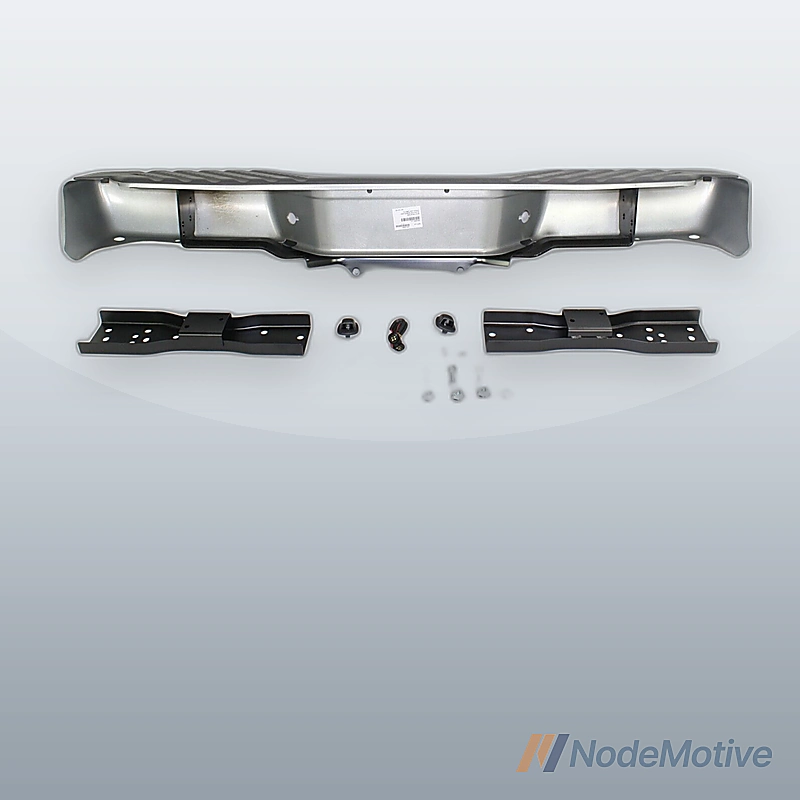 Step Bumper Assembly For 2001-2004 Nissan Frontier Silver With Mounting Bracket