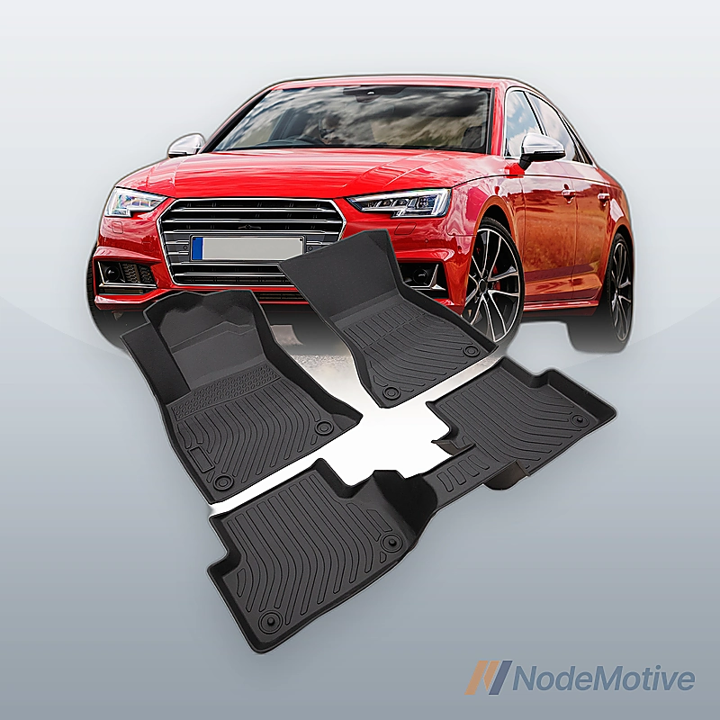 Floor Mats Liner Black Set for 2017-2021 Audi A4 / S4 / A4 All-Road