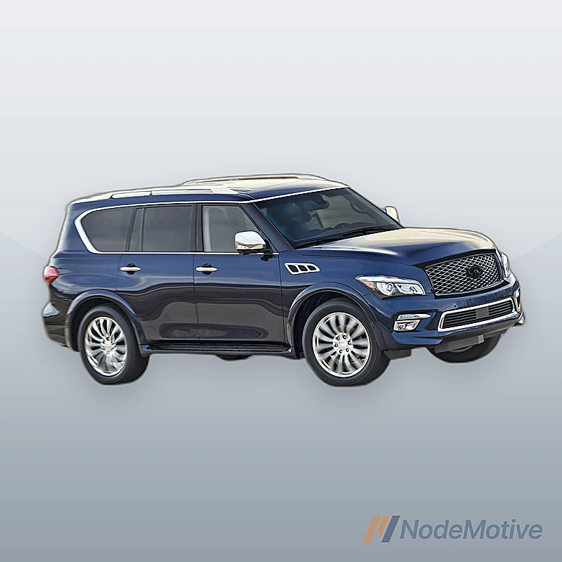 Front Grill for 2018-2021 INFINITI QX80 w/Camera Hole Gloss Black