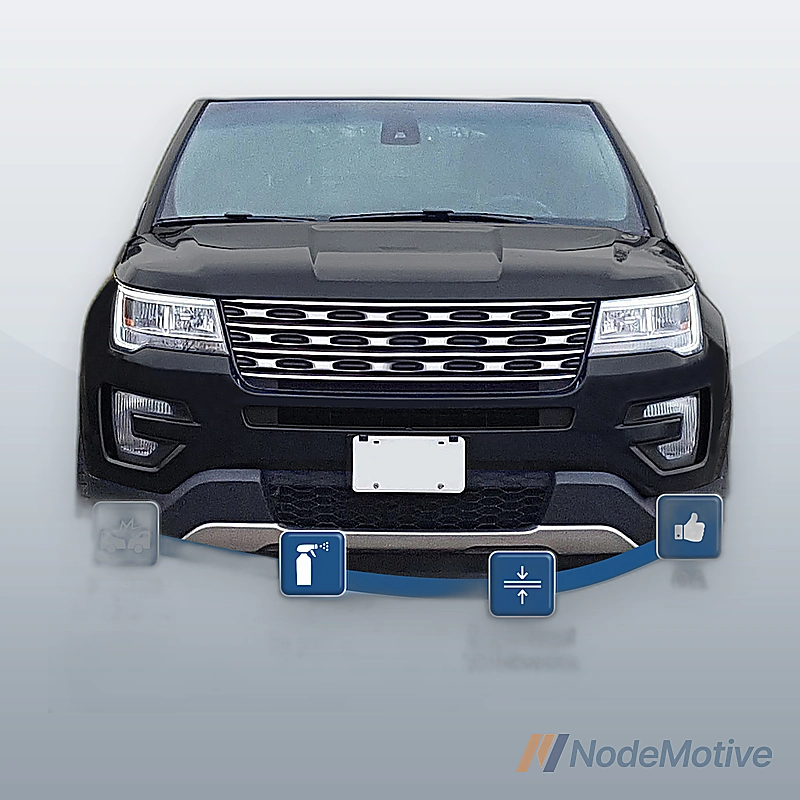 Front Bumper Plastic For 2016-2017 Ford Explorer W/O Radar Hole