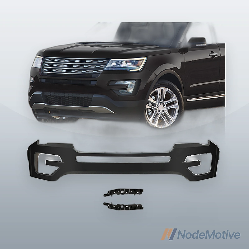 Front Bumper Plastic For 2016-2017 Ford Explorer W/O Radar Hole