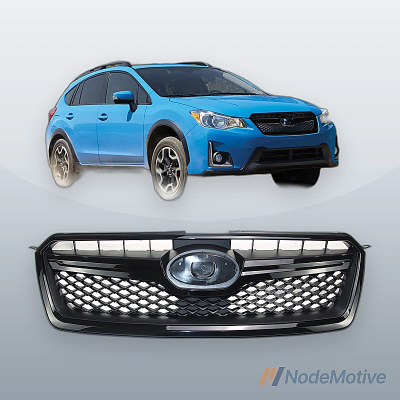 Front Grill for 2016-2017 Subaru XV Crosstrek Honeycomb Gloss Black