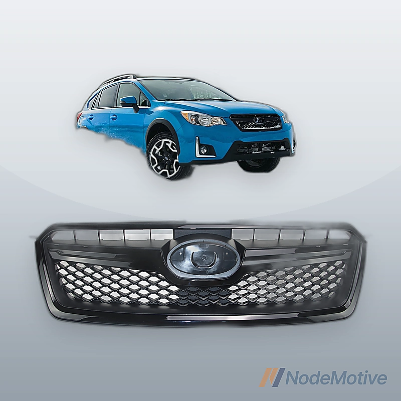 Front Grill for 2016-2017 Subaru XV Crosstrek Honeycomb Gloss Black