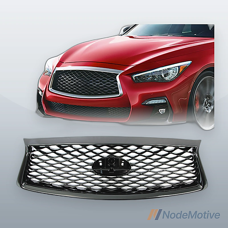 Front Grill for 2018-2023 INFINITI Q50 Only Fits Model Without Sensors