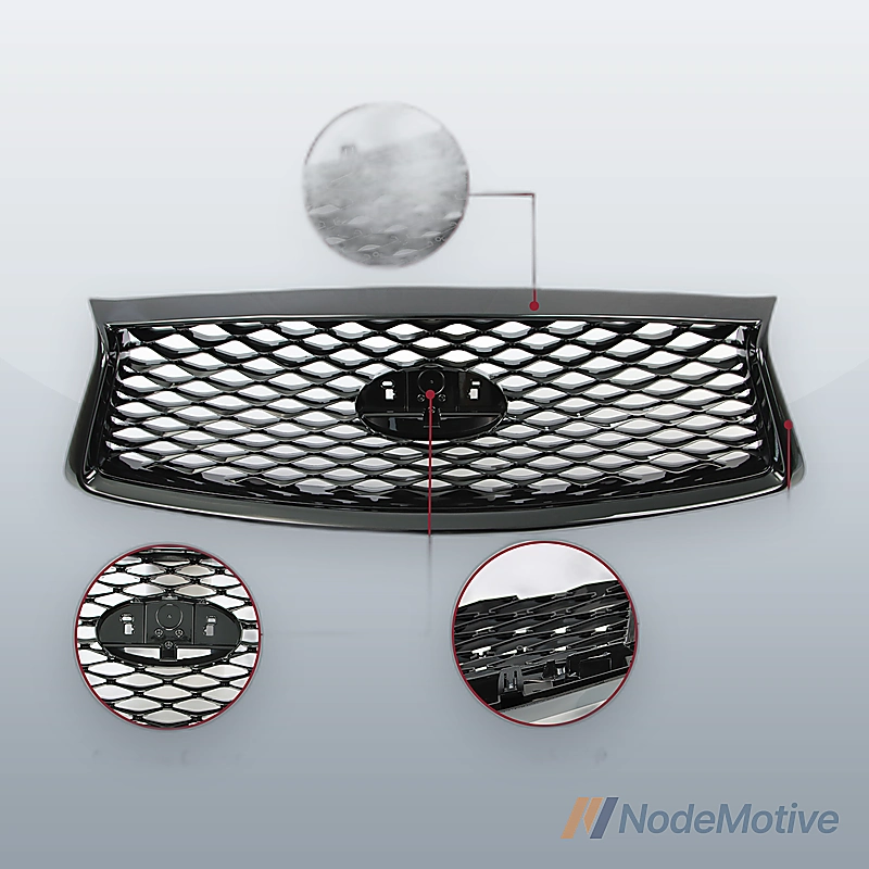 Front Grill for 2018-2023 INFINITI Q50 Only Fits Model Without Sensors
