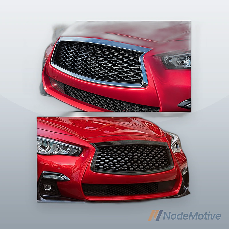 Front Grill for 2018-2023 INFINITI Q50 Only Fits Model Without Sensors