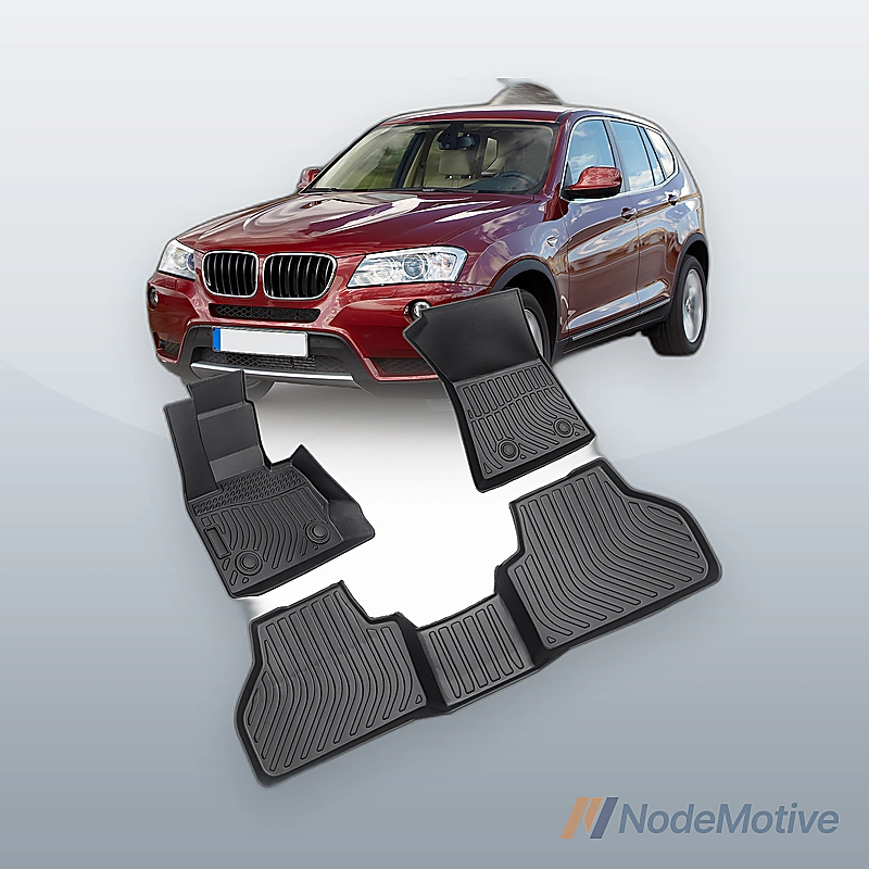 Premium Floor Mats for for BMW X3 F25 2011-2017 TPE Rubber Black 3Pcs