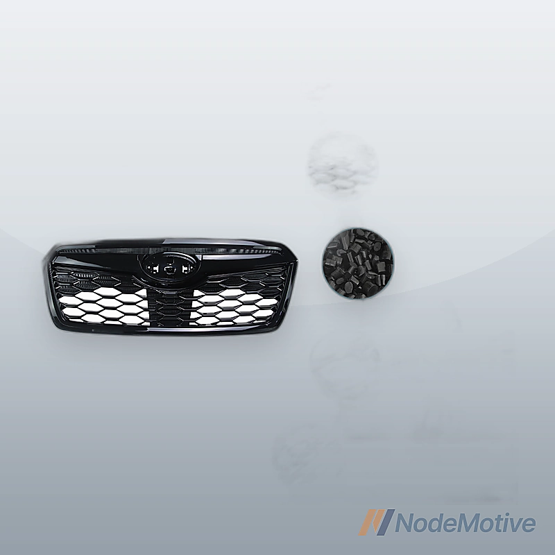 Front Grill for 2019-2021 Subaru Forester Gloss Black w/Camera Hole