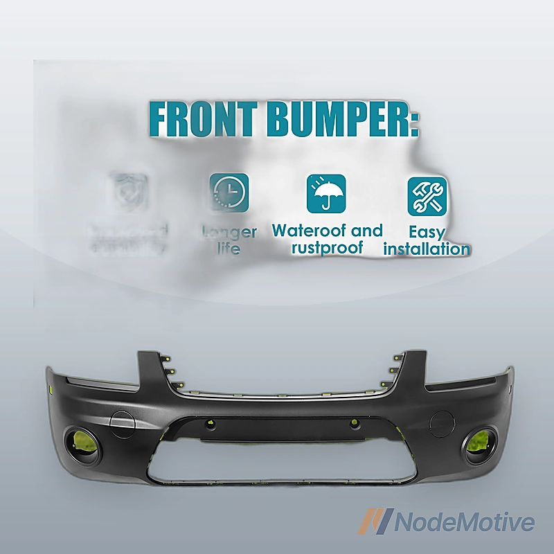 Front Bumper Plastic For 2010-2013 Ford Transit Connect W/Fog Light Holes