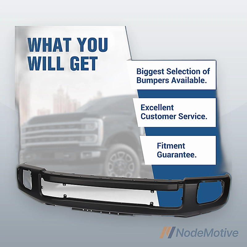 Primered - Steel Front Bumper Face Bar for 2020 2021 2022 Ford F250 F350 w/ Fog