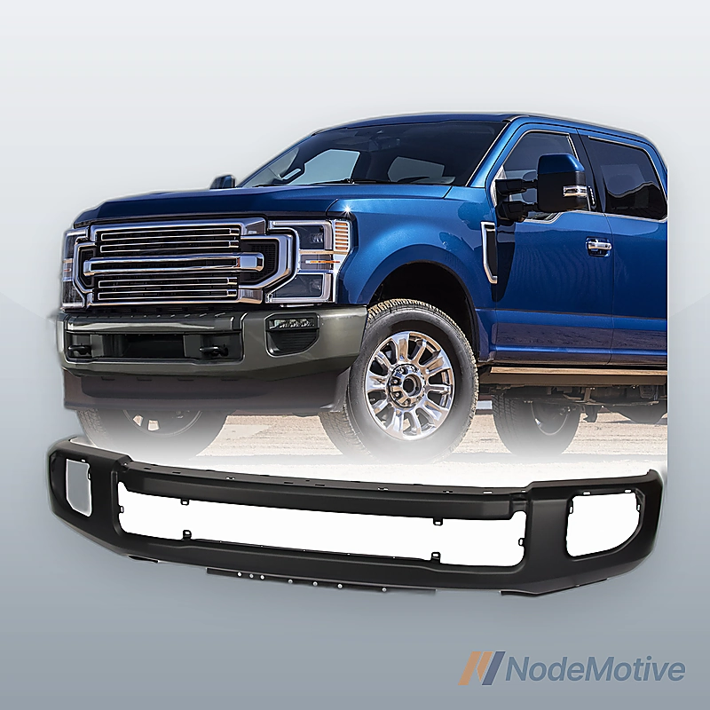 Primered - Steel Front Bumper Face Bar for 2020 2021 2022 Ford F250 F350 w/ Fog