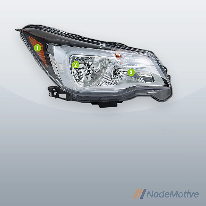 1 Pair Car Headlight Assembly for 2017-2018 Subaru Forester