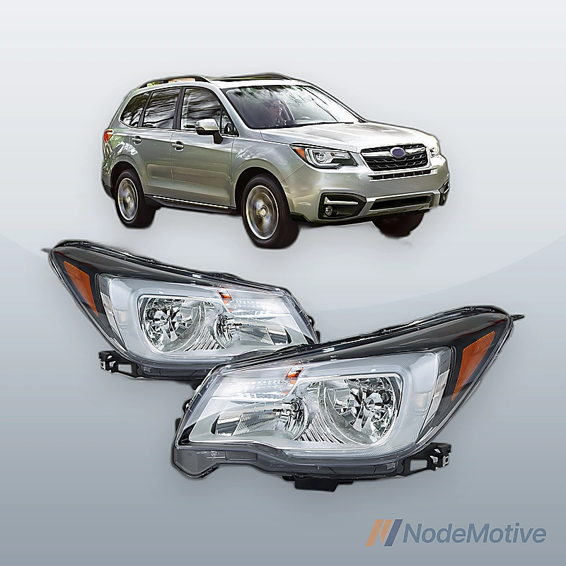 1 Pair Car Headlight Assembly for 2017-2018 Subaru Forester