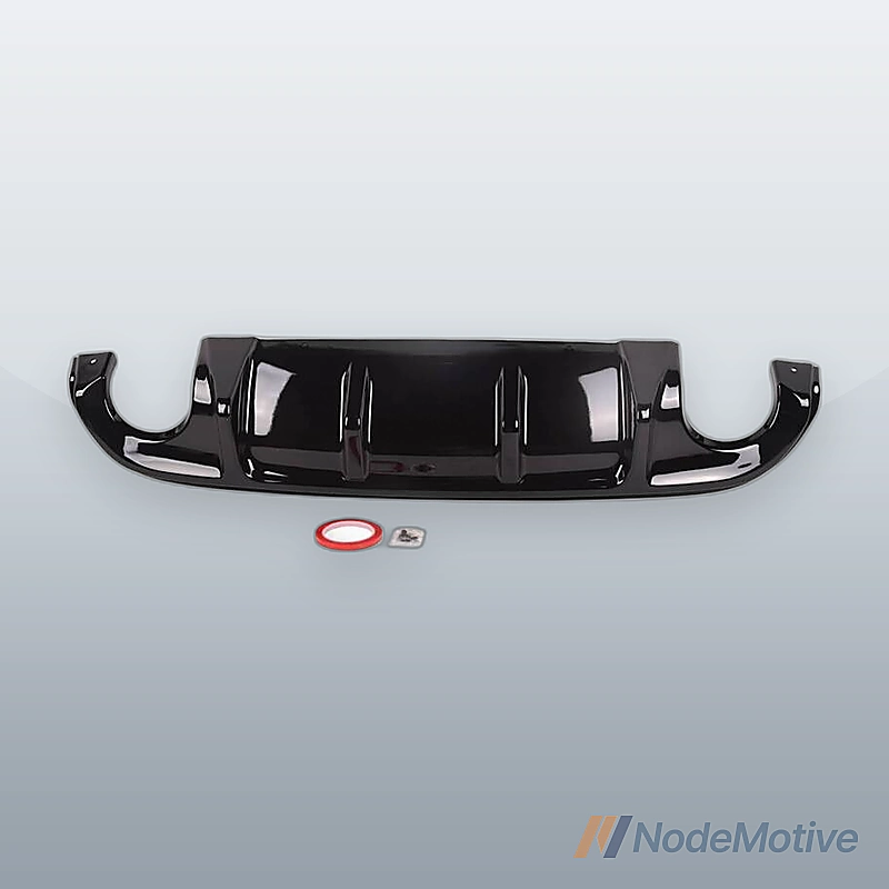 For Q50 2014 2015-2017 Gloss Black Car Rear Under Lip