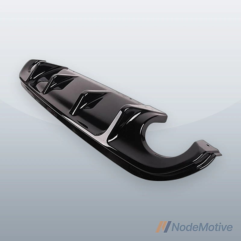 For Q50 2014 2015-2017 Gloss Black Car Rear Under Lip