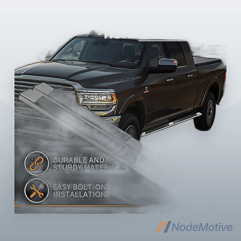 Side Step Nerf Bars Running Board for 19-22 RAM 1500 Crew Cab 4 Door, L+R