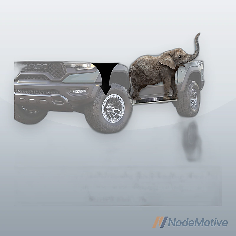 Side Step Nerf Bars Running Board for 19-22 RAM 1500 Crew Cab 4 Door, L+R