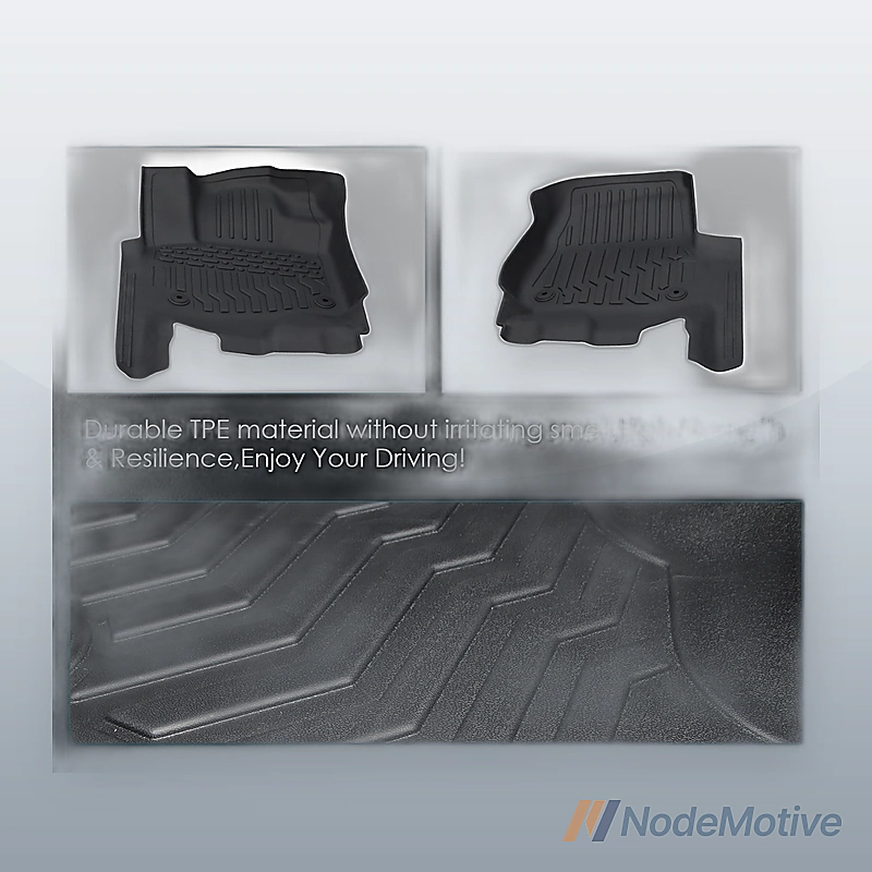 Car Floor Mats for 2018 Ford Expedition 2ND Row Bucket Seats Black TPE Rubber