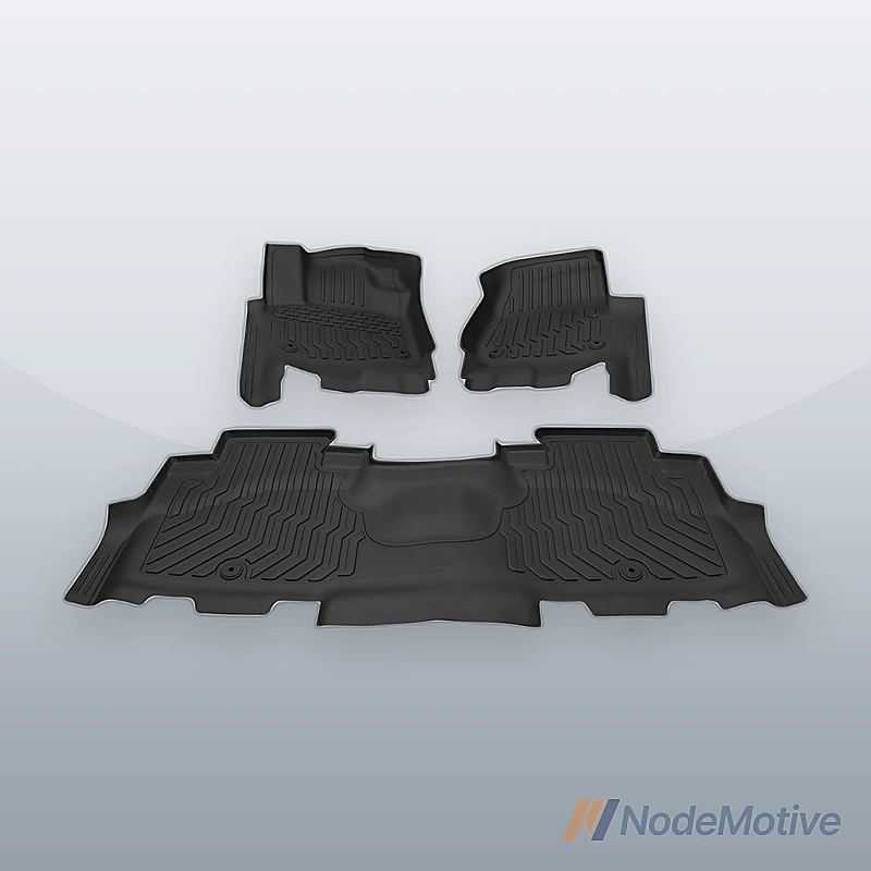 Car Floor Mats for 2018 Ford Expedition 2ND Row Bucket Seats Black TPE Rubber