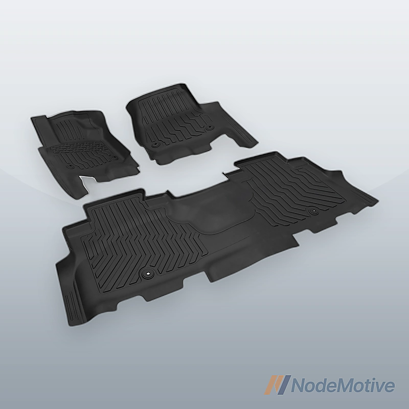 Car Floor Mats for 2018 Ford Expedition 2ND Row Bucket Seats Black TPE Rubber
