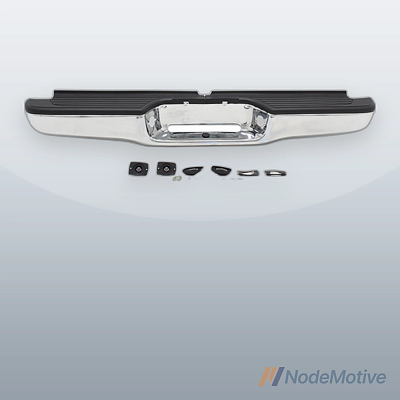 Step Bumper Assembly For 1995-04 Toyota Tacoma Fleetside Chrome Steel