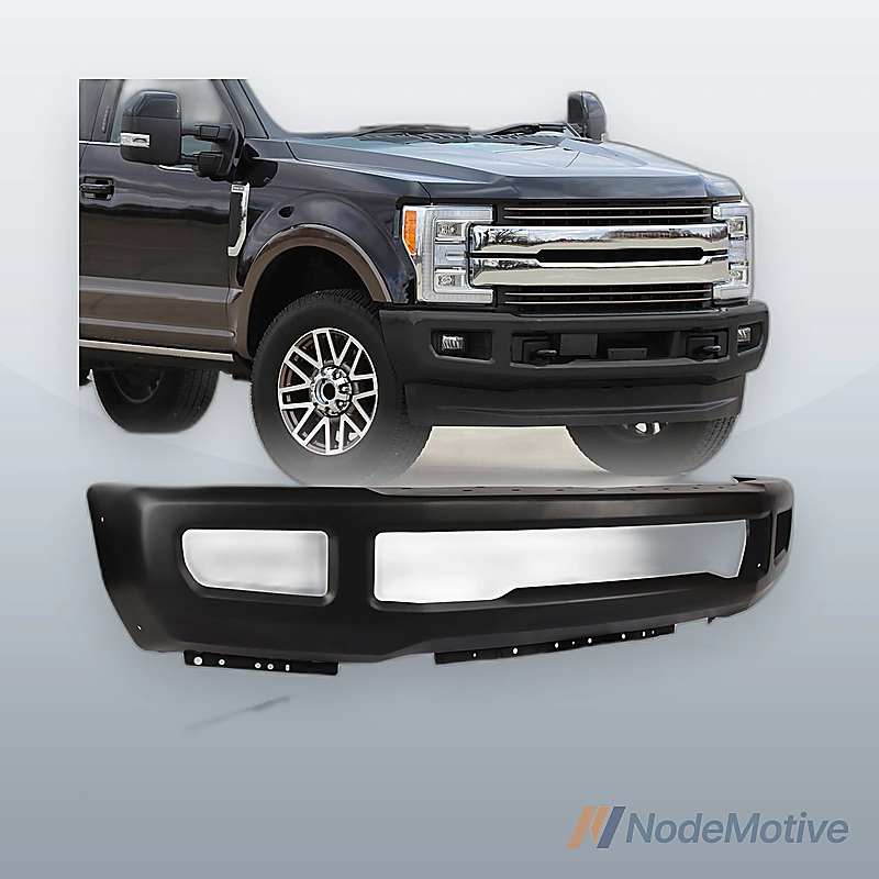 Primered - Front Bumper Face for 2017-2019 Ford F250 F350 Super Duty w/ Fog